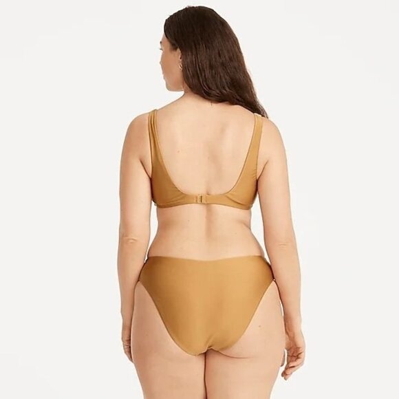 NWT J.Crew Two Piece Bikini Set Liquid Bronze XXL - Picture 2 of 10
